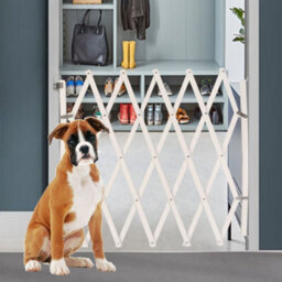 Bettacare Expandable Pet Barrier Xl, 60Cm - 230Cm, White, Wooden, Retractable Dog Safety Gate, Barrier For Puppy And Dog - thumbnail 8