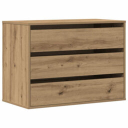 Walplus Corner Chest Of Drawers Artisian Oak 80X41X58 Cm Engineered Wood - thumbnail 2