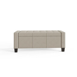 Gfw Verona Fabric Storage Ottoman Bench Natural - thumbnail 5