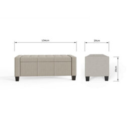 Gfw Verona Fabric Storage Ottoman Bench Natural - thumbnail 8