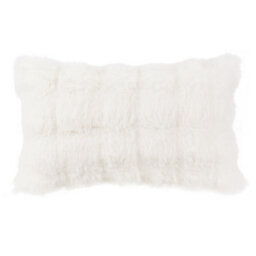 Thehotsale Elegant Soft Warm Plush Textured Throw Pillow Cover Pillowcase Without Insert 50Cm W X 30Cm D White - thumbnail 5