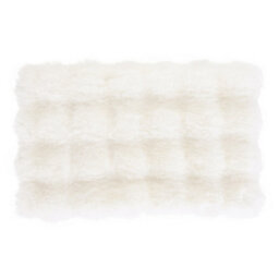 Thehotsale Elegant Soft Warm Plush Textured Throw Pillow Cover Pillowcase Without Insert 50Cm W X 30Cm D White - thumbnail 7