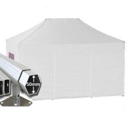 Crocodile Trading 3M X 2M Extreme 50 Commercial Instant Shelter Pop Up Gazebos Frame, Canopy & Sides - White - thumbnail 1
