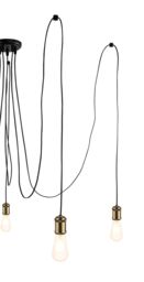 GoodHome Milne Spider Matt Black & Antique Brass 5 Lamp Pendant Ceiling Light, (Dia)2000mm - thumbnail 6