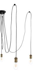GoodHome Milne Spider Matt Black & Antique Brass 5 Lamp Pendant Ceiling Light, (Dia)2000mm - thumbnail 4