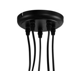 GoodHome Milne Spider Matt Black & Antique Brass 5 Lamp Pendant Ceiling Light, (Dia)2000mm - thumbnail 5
