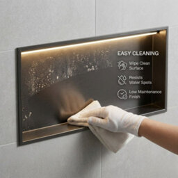 ARKO BATHROOM Shower Niche Wall Insert Bathroom Storage Shelf -Gunmetal - thumbnail 8