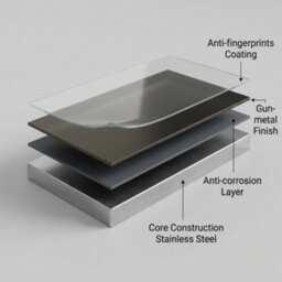 ARKO BATHROOM Shower Niche Wall Insert Bathroom Storage Shelf -Gunmetal - thumbnail 5