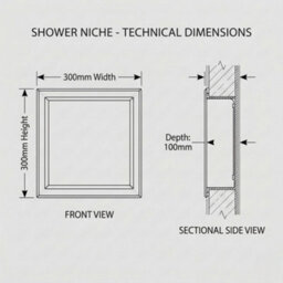 ARKO BATHROOM Shower Niche Wall Insert Bathroom Storage Shelf -Gunmetal - thumbnail 4
