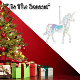 Christmas Tree Decoration Iridescent Acrylic Unicorn - thumbnail 6
