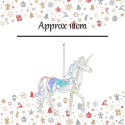 Christmas Tree Decoration Iridescent Acrylic Unicorn - thumbnail 2