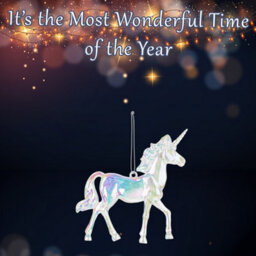Christmas Tree Decoration Iridescent Acrylic Unicorn - thumbnail 3