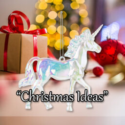 Christmas Tree Decoration Iridescent Acrylic Unicorn - thumbnail 5
