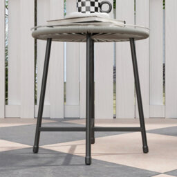 Wyld Haus Sorino 3-Piece Outdoor Rattan Bistro Set With Round Tempered Glass Table, Light Grey And Beige - thumbnail 9