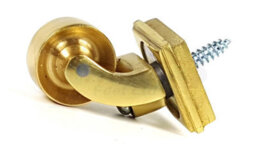 L&F 4X Brass Castor & Square25mm Screw In Castor  Furniture Beds Sofas Chairs Stools - thumbnail 7