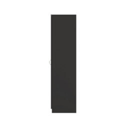 Fwstyle 3 Door Triple Mirrored Wardrobe Black Gloss Scratch Resistant Bedroom Furniture - thumbnail 8