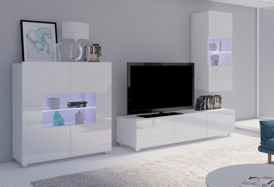 "Arte Calabrini 7 Entertainment Unit: Elegant Storage Solution - W2950mm X H1050mm X D430mm For Tvs Up To 42""" - image 1