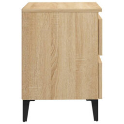 Berkfield Industrial Bed Cabinets 2 Pcs Sonoma Oak 40X35X50 Cm Engineered Wood - thumbnail 5