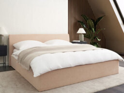 Beliani Ottoman Bed Boucle Orbey 180 X 200 Cm (Eu Super King) Beige - thumbnail 2