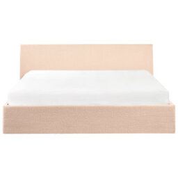 Beliani Ottoman Bed Boucle Orbey 180 X 200 Cm (Eu Super King) Beige - thumbnail 8