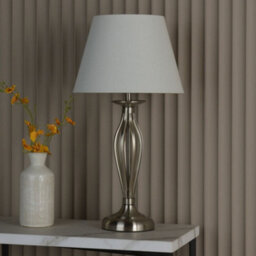 Pagazzi Lighting Pagazzi Miranda Satin Chrome Table Lamp - thumbnail 2