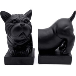 Maison Des Cadeaux Black Sausage Dog Bookends Shelf Decor - thumbnail 4