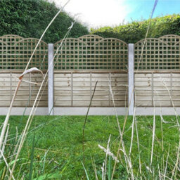 Premier Garden Supplies Triple-Dome Wooden Trellis Panel 6Ft X 2Ft (3 Pack) Privacy Square Lattice Fencing Topper Extension For Climbing Plant Support - thumbnail 5