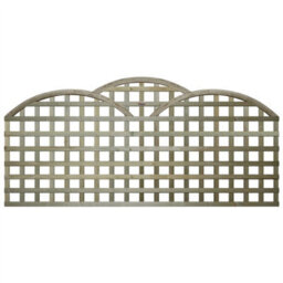 Premier Garden Supplies Triple-Dome Wooden Trellis Panel 6Ft X 2Ft (3 Pack) Privacy Square Lattice Fencing Topper Extension For Climbing Plant Support - thumbnail 3