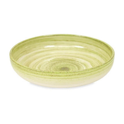 Verano Spanish Ceramics Pastel Beach Hand Painted Kitchen Dining Table Large Bowl Green 27Cm (Diam) - image 1