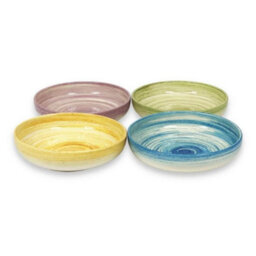 Verano Spanish Ceramics Pastel Beach Hand Painted Kitchen Dining Table Large Bowl Green 27Cm (Diam) - thumbnail 2