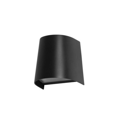Luminosa Lighting Luminosa Prisma Outdoor Up Down Wall Lamp Black, Tinted, Ip65 - image 1