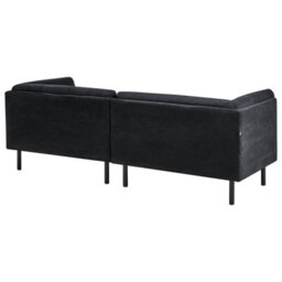 Beliani Sofa 3 Seater Vorgod Fabric Black - thumbnail 5