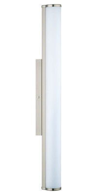 Satin Nickel Wall And Mirror Light With White Glass Led Bulb 16W - image 1