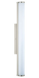 Satin Nickel Wall And Mirror Light With White Glass Led Bulb 16W