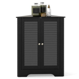 Bathroom Corner Storage Cabinet With Adjustable Shelf - thumbnail 6