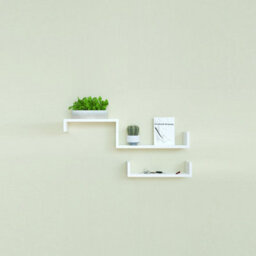 Songmics Set Of 3 Wall Shelves White Floating Storage Shelving System - thumbnail 3