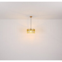 Luminosa Lighting Luminosa Leeds Cylindrical Ceiling Light Gold Colours Antique 1X E27 - thumbnail 5