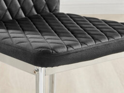 Furniturebox Uk Giovani 4 Black Dining Table & 4 Black Velvet Milan Chairs - thumbnail 9