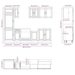 Berkfield 8 Piece Kitchen Cabinet Set Kalmar Grey Sonoma Engineered Wood - thumbnail 8