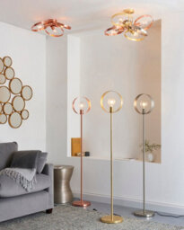 Anson Lighting Dalhart 6Lt Semi Flush Light Finished In Brushed Brass, Nickel And Copper Plate - thumbnail 3