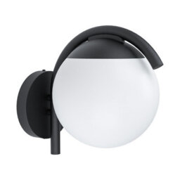 Eglo Prata Vecchia Black And White Metal And Plastic Ip44 Outdoor Wall Light, (D) 20Cm - thumbnail 2