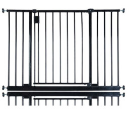 Safetots Extra Wide Hallway Gate, 103Cm - 109Cm, Black, Pressure Fit Baby Gate For Hallways And Wide Spaces - thumbnail 1