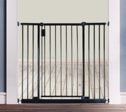 Safetots Extra Wide Hallway Gate, 103Cm - 109Cm, Black, Pressure Fit Baby Gate For Hallways And Wide Spaces - thumbnail 2