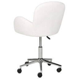 Beliani Desk Chair Priddy Boucle Off-White - thumbnail 6