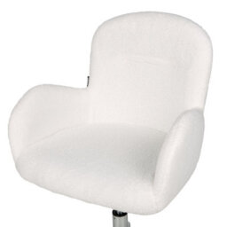 Beliani Desk Chair Priddy Boucle Off-White - thumbnail 7