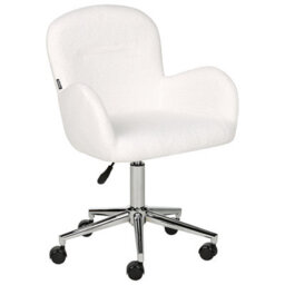 Beliani Desk Chair Priddy Boucle Off-White - thumbnail 4