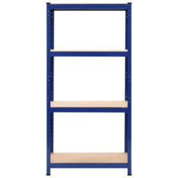 Berkfield Storage Shelf Blue 80X40X160 Cm Steel And Mdf - thumbnail 2