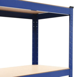 Berkfield Storage Shelf Blue 80X40X160 Cm Steel And Mdf - thumbnail 5
