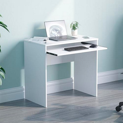 Vida Designs Huby Small Computer Desk, Home Office Compact Pc / Laptop Table, Gaming Study Portable, Workstation With Keyboard
