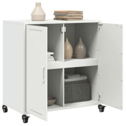 Berkfield Sideboard White 68.5X39X72 Cm Steel - thumbnail 5